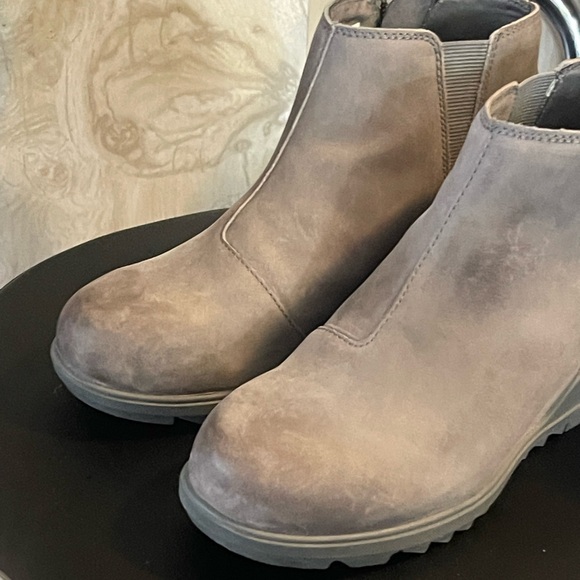 Sorel Women Joan of Arctic Ankle Leather Wedge Boots shoes sz 6.5 new - Picture 8 of 15